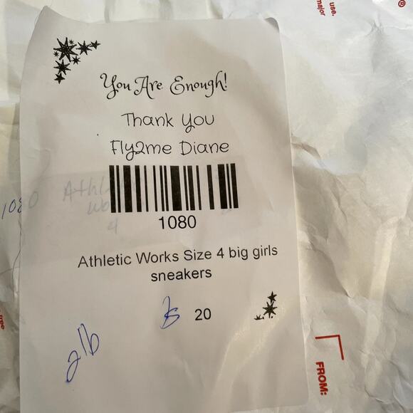 Athletic Works Lightweight sneakers Size 4 girl GGAW48DP004 - Picture 8 of 9